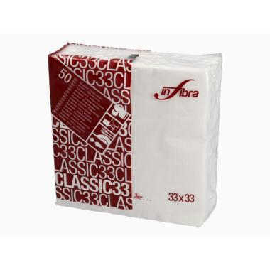 TOVAGLIOLO BIANCO 33x33 2 VELI 1/4 50pz I-0101$