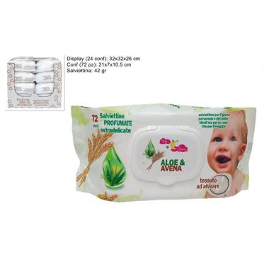 Salviettine 72pz 42gr aloe e avena