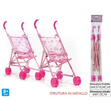 Passeggino rosa metallo 100331