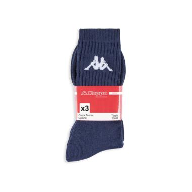 Calza tennis uomo 3pz 39-41 blu k002