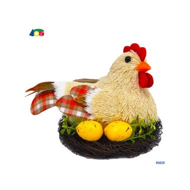 Nido c/chioccia in paglia 90629