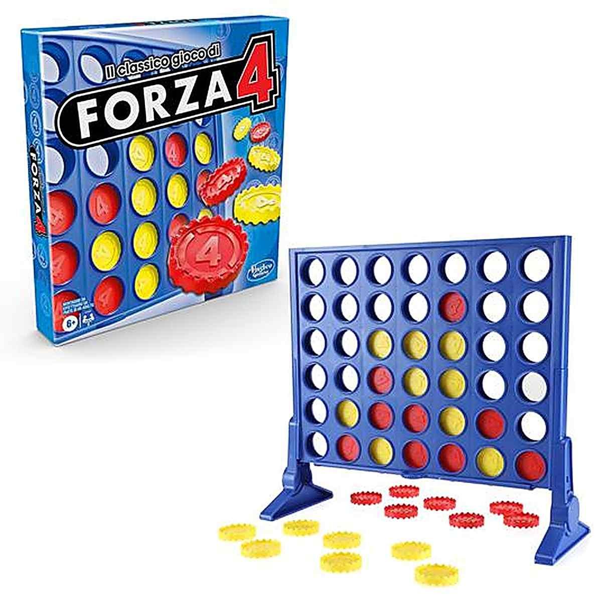 Forza 4 Hasbro Gaming - Gioco in Scatola Classico di Strategia per Bambini e Famiglie (Versione Italiana)