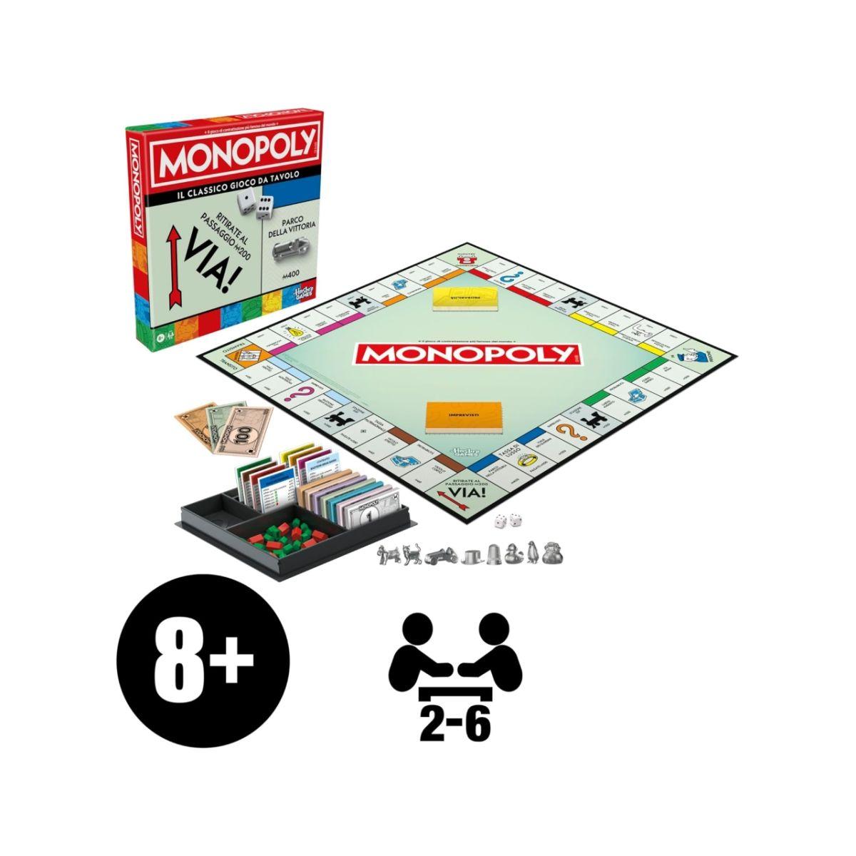 Hasbro Monopoly Classic Refresh. Gioco da Tavolo per Famiglia 2-6 Giocatori 8+ Anni