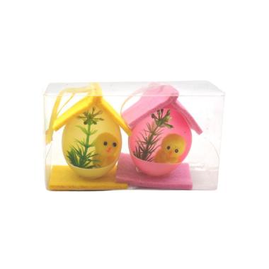 Pulcini uovo/casetta 7,5cm 2pz