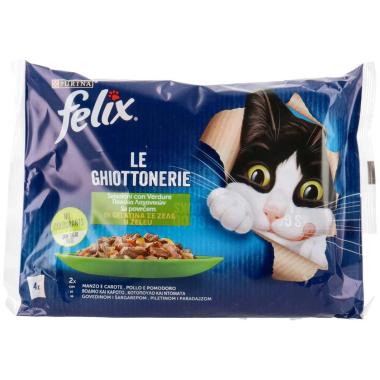 FELIX GHIOTTONERIE C/VERDURE E CARNE 4x85gr 61203