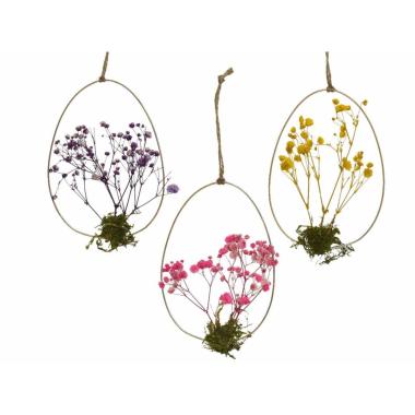 Uovo in metallo con fiore gangio 805389