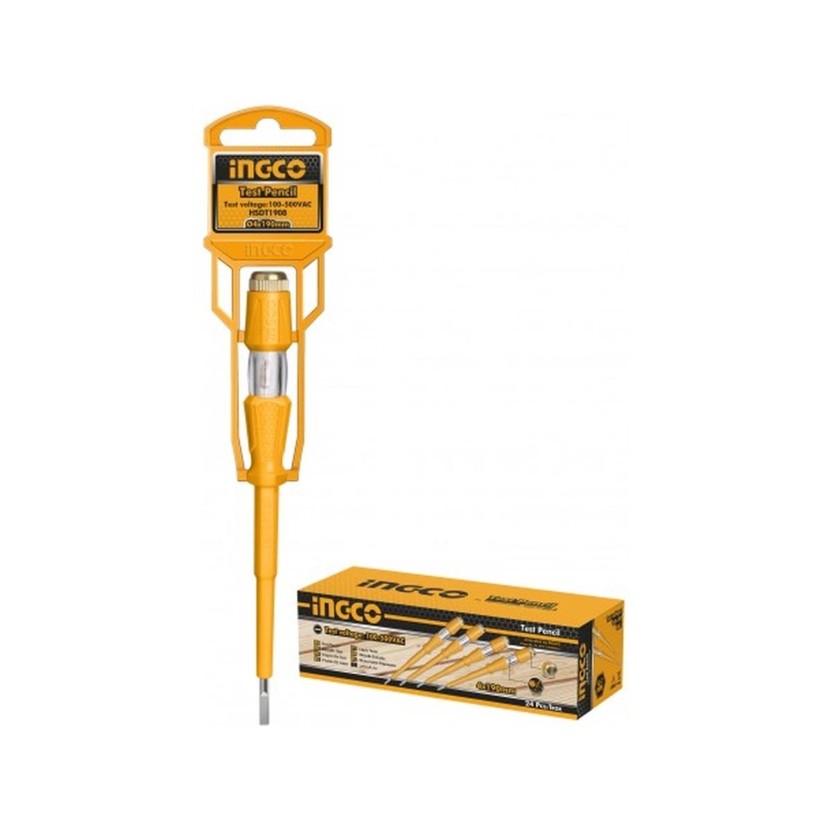 Ingco Cacciavite Cercafase 4x190mm Tester Elettrico Ispezione Tensione
