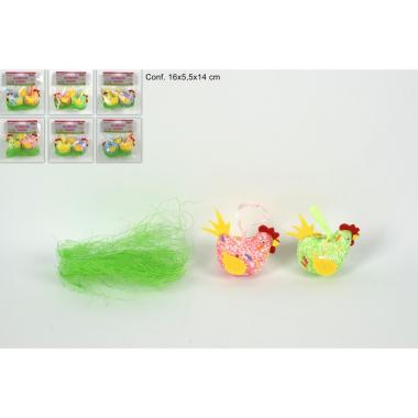 Galline con raffia ass xpa17000751