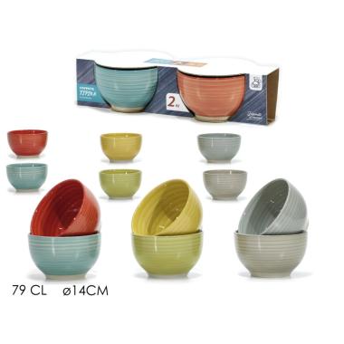 Box 2 coppette 79cl d.14cm ass 527883