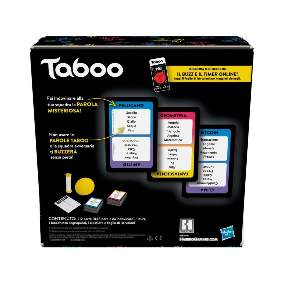 Hasbro Taboo - Il Gioco delle Parole Vietate. Gioco di Società per Feste