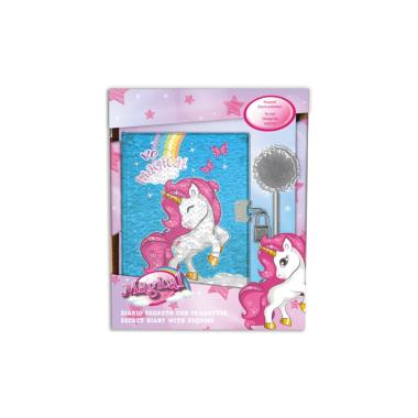 Diario pailettes reve. unicorno uni0825