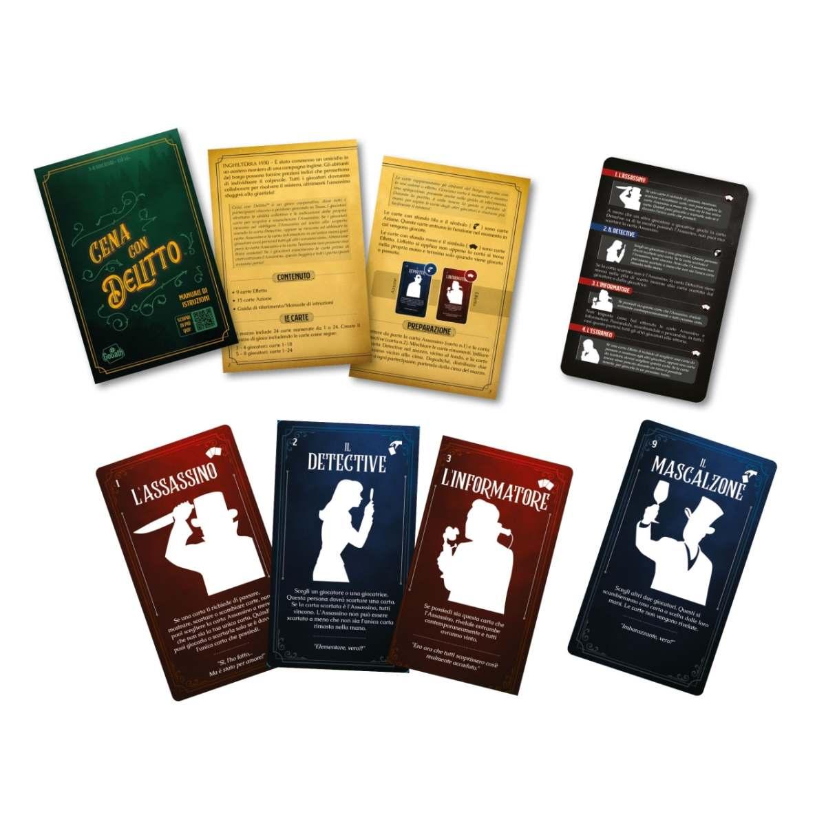 Goliath Cena con Delitto. Gioco di Carte Collaborativo. Mistero e Logica