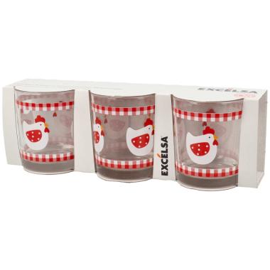 Bicchiere acqua colorato 3pz