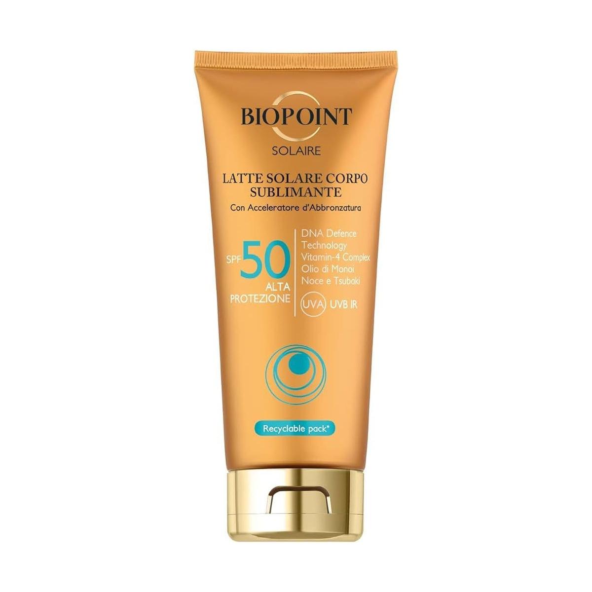 Biopoint Solaire Latte Solare Corpo Sublimante SPF 50<br />