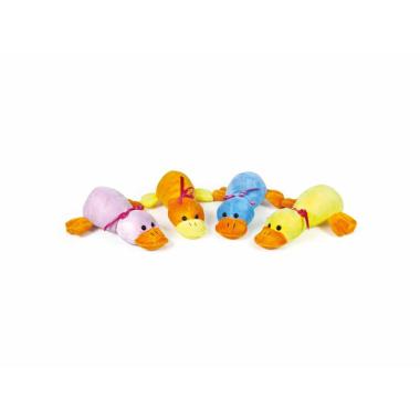 Peluche papero steso con fiocco l 25112
