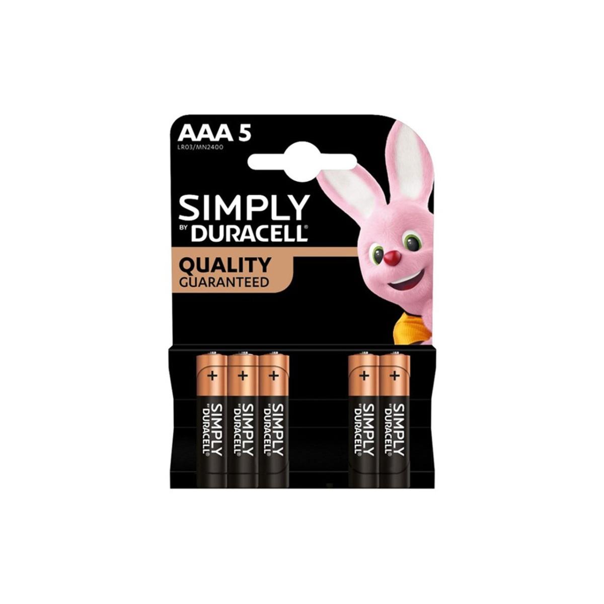 DURACELL SIMPLY PILA MINISTILO 5pz AAA MN2400