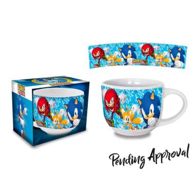 Tazza Colazione Sonic The Hedgehog Jumbo 380 ml in Ceramica. Idea Regalo Bambino