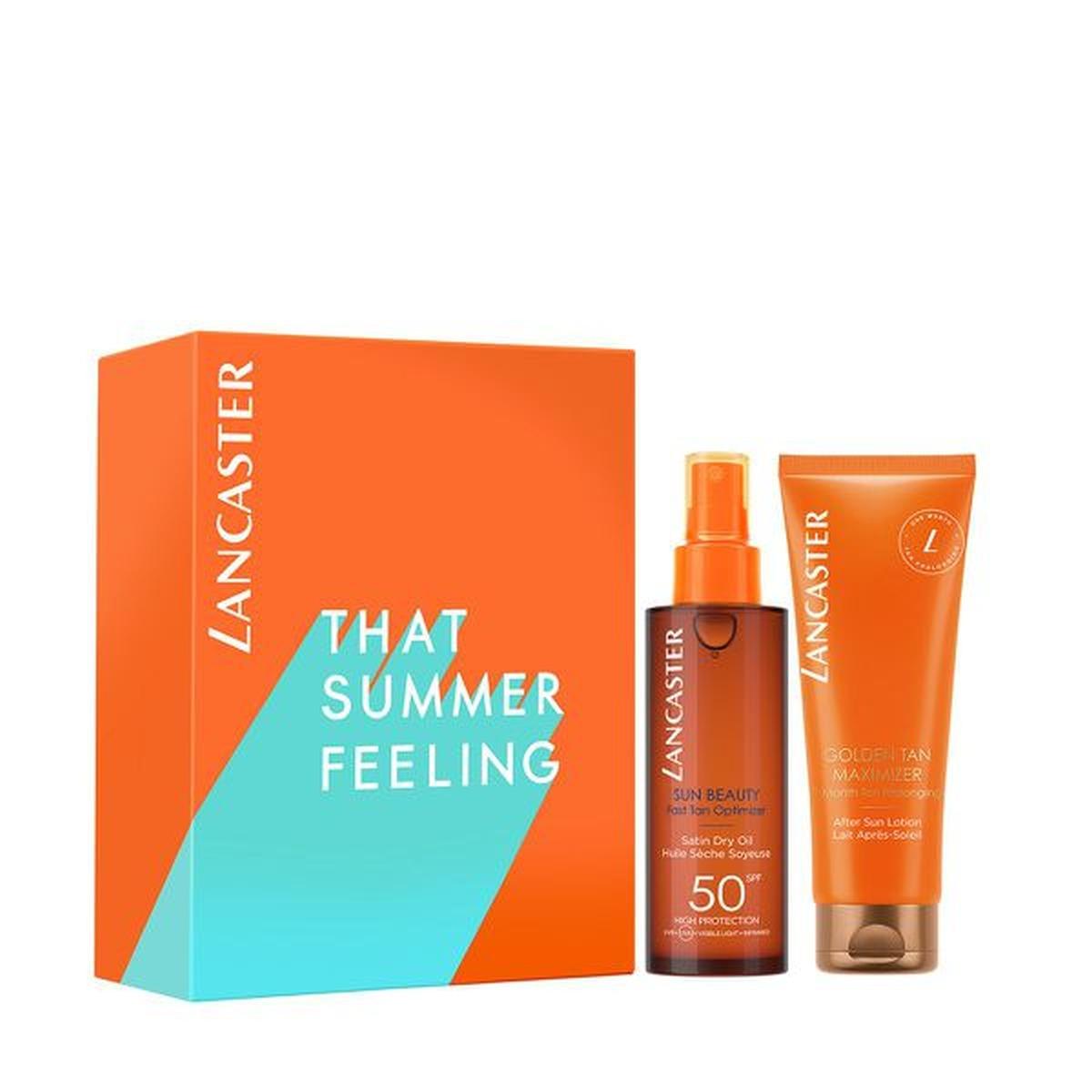 Confezione Lancaster Sun Beauty Satin Dry Oil SPF50 150ml + Doposole