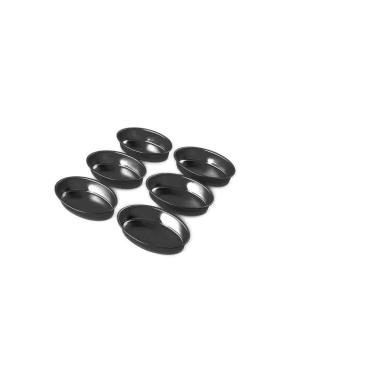 Set 6 Stampi Ovali Vespa per pasticciotti / bocconotti 10cm Alluminio Antiaderente
