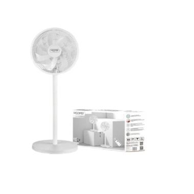 HOOMEI HM-8658P Ventilatore da Pavimento Cromato | 40cm 50W 3 Velocità