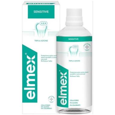 Elmex Sensitive Collutorio Protezione Extra 400ml  Tripla Azione Denti Sensibili. Senza Alcool