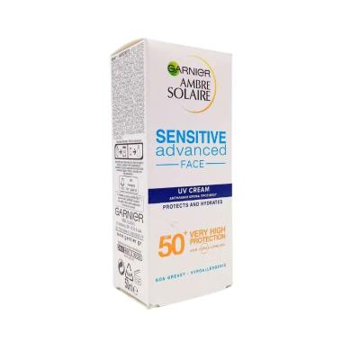 Garnier Ambre Solaire Sensitive Crema Solare Viso SPF50+ 50ml