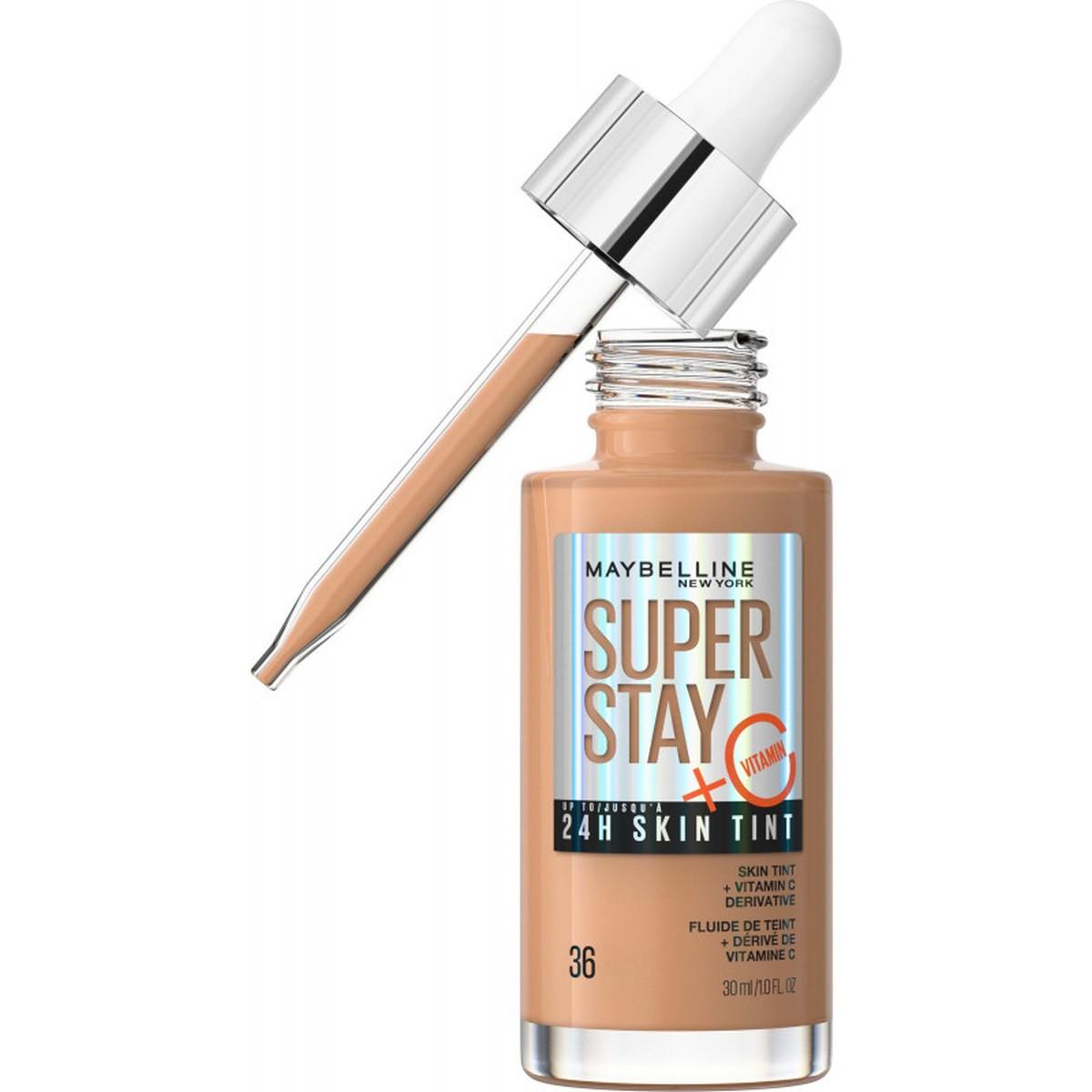 Maybelline Superstay 24H Skin Tint - Fondotinta Siero n.36 con Vitamina C
