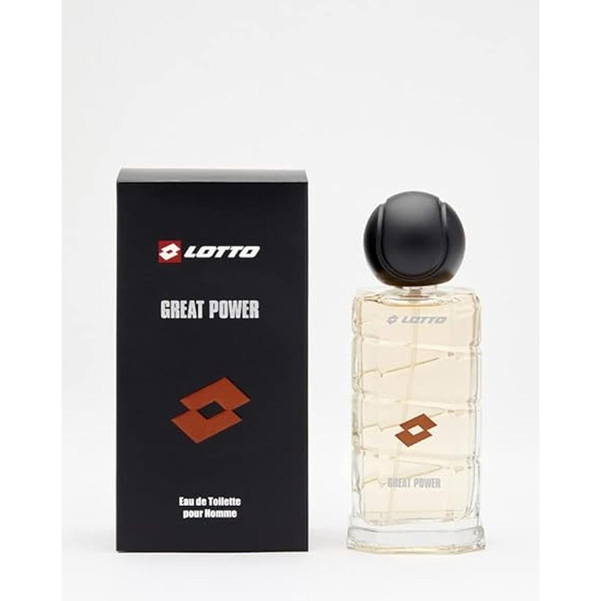 Lotto Great Power Eau de Toilette Uomo 100ml  Fragranza Agrumata e Legnosa, Potente e Dinamica