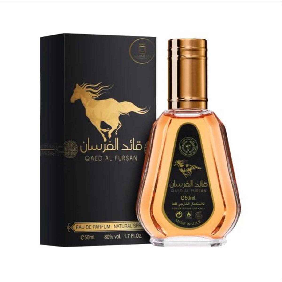 Lattafa Qaed Al Fursan Eau de Parfum 50ml, Profumo Arabo Unisex, Fragranza Orientale Fruttata con Ananas e Oud