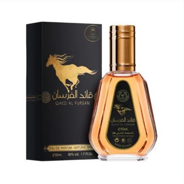 Lattafa Qaed Al Fursan Eau de Parfum 50ml, Profumo Arabo Unisex, Fragranza Orientale Fruttata con Ananas e Oud