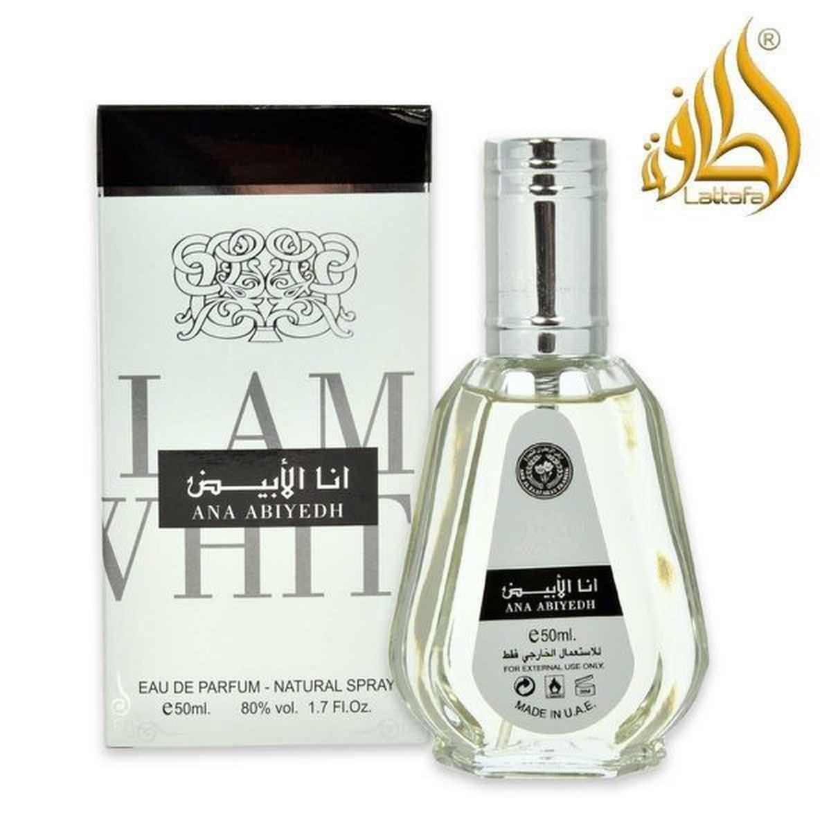 Ard Al Zaafaran I Am White Privee Couture EDP 50ml, Profumo Arabo Unisex Talcato al Muschio Bianco, Vaniglia e Oud