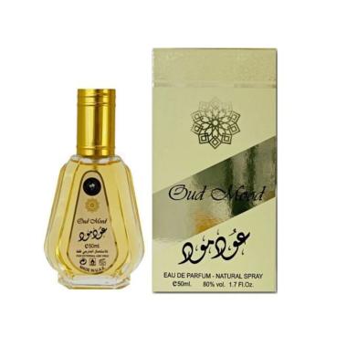 Lattafa Oud Mood Eau de Parfum 50ml, Profumo Arabo Unisex, Fragranza Orientale Legnosa Gourmand con Oud, Caramello e Zafferano