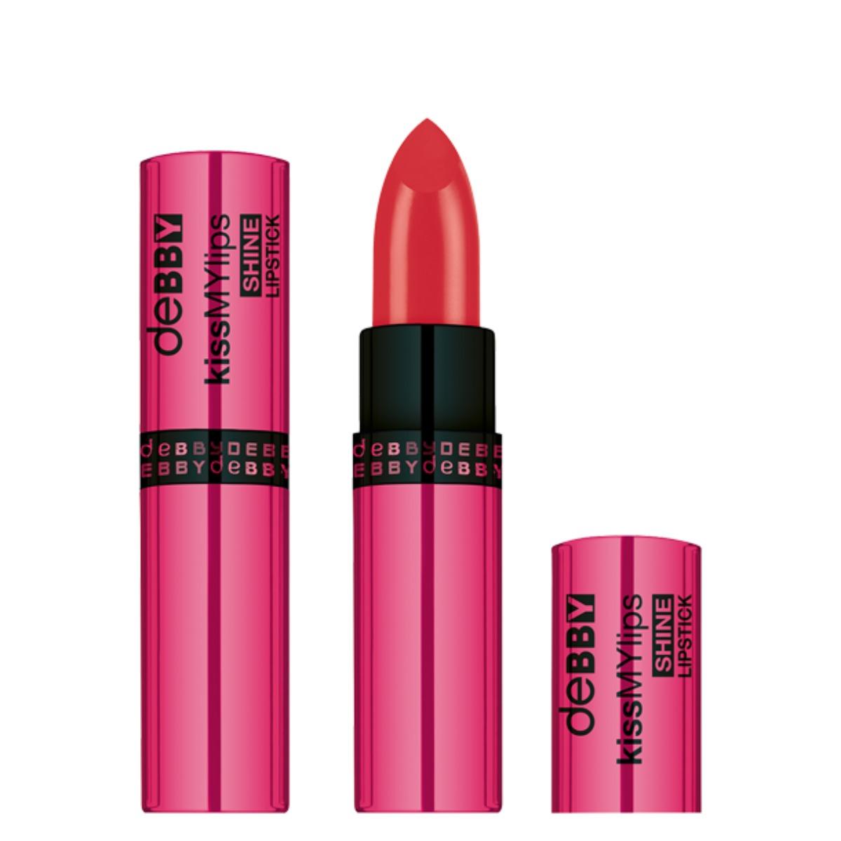 Debby Kiss My Lips Shine 07 Tulip Red - Rossetto Effetto Bagnato Ultra Brillante