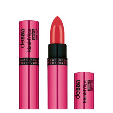 Debby Kiss My Lips Shine 07 Tulip Red - Rossetto Effetto Bagnato Ultra Brillante