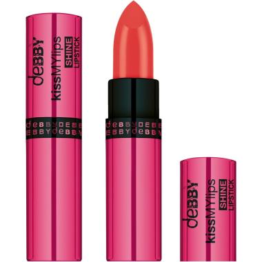 Debby Kiss My Lips Shine 06 Coral Red - Rossetto Corallo Effetto Bagnato