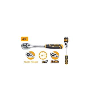 INGCO Chiave a Cricchetto Reversibile 3/8" 45 Denti - CR-V+Cr-Mo 205mm