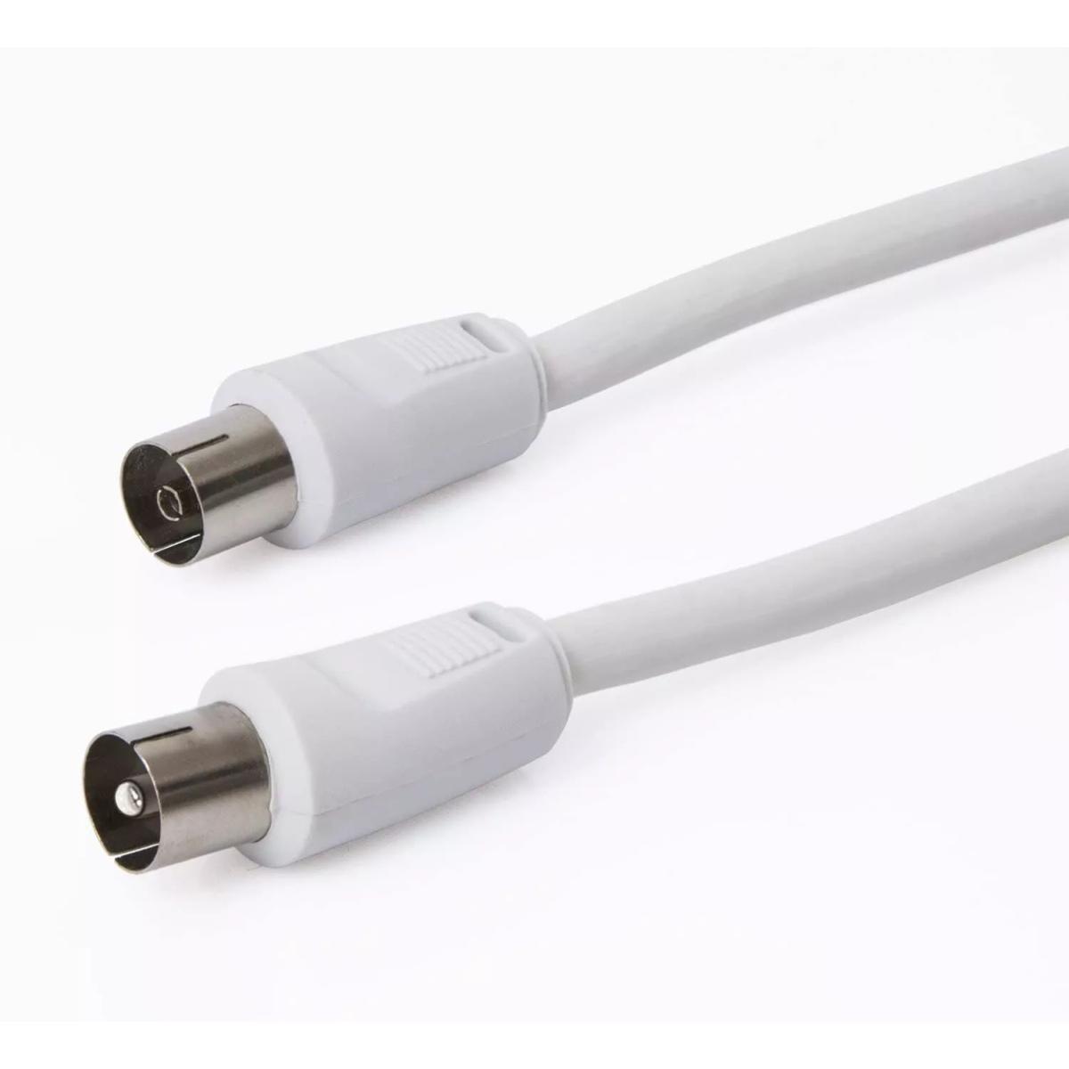 Cavo Prolunga Antenna TV Coassiale 1,5m - Connettori Maschio/Femmina per Digitale Terrestre