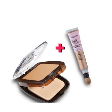 Deborah 24 Ore Perfect Fondotinta Compatto N.02 Beige + Illuminante Viso