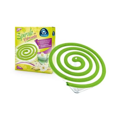 Setablu Spirali Antizanzare alla Citronella - Confezione da 10 Spirali con Supporto