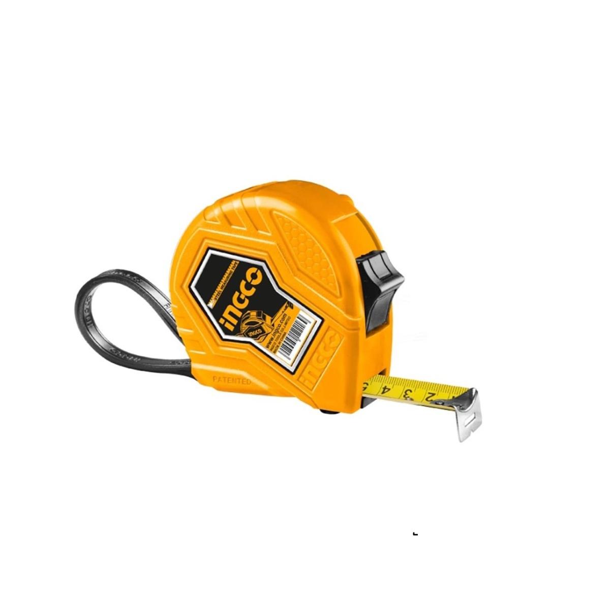 INGCO Flessometro Professionale 5m x 25mm HSMT08351E - Metro a Nastro con Certificazione MID II