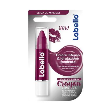 Labello Crayon Lipstick 04 Black Cherry. Rossetto Balsamo Idratante 3gr
