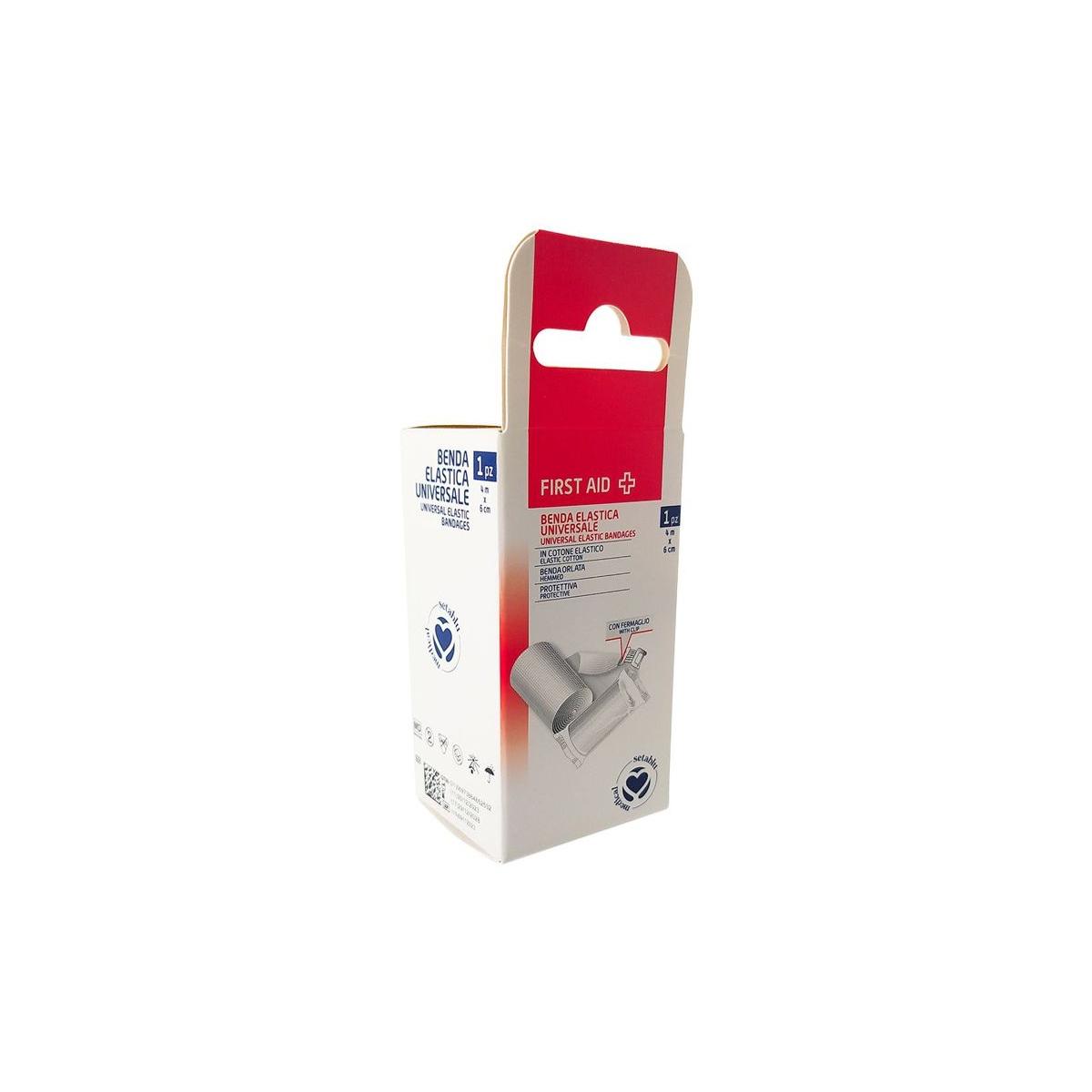 Benda Elastica 4 Metri con fermaglio. Supporto Articolare Medicazione Sportiva.
