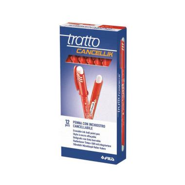 Fila Tratto Cancellik Penna Sfera Cancellabile Rossa 1.0mm. Confezione da 12 penne