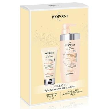 Cofanetto Biopoint Softness Duo: Crema Corpo 500ml e Crema Mani 75ml per un Nutrimento