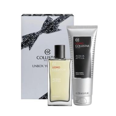 Cofanetto Collistar Uomo Acqua Attiva: Eau de Toilette 100ml e Doccia Shampoo 250ml