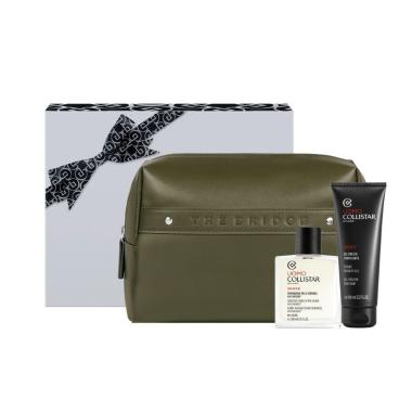 Cofanetto Collistar Uomo Dopobarba Pelli Sensibili con Gel Doccia e Trousse The Bridge.