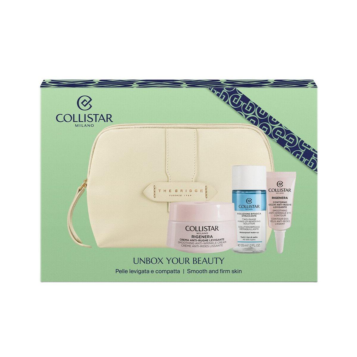 Cofanetto Collistar Rigenera Antirughe: Crema Viso, Contorno Occhi e Pochette The Bridge.