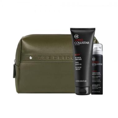 Cofanetto Collistar Uomo con Gel Doccia, Schiuma da Barba e Trousse The Bridge.