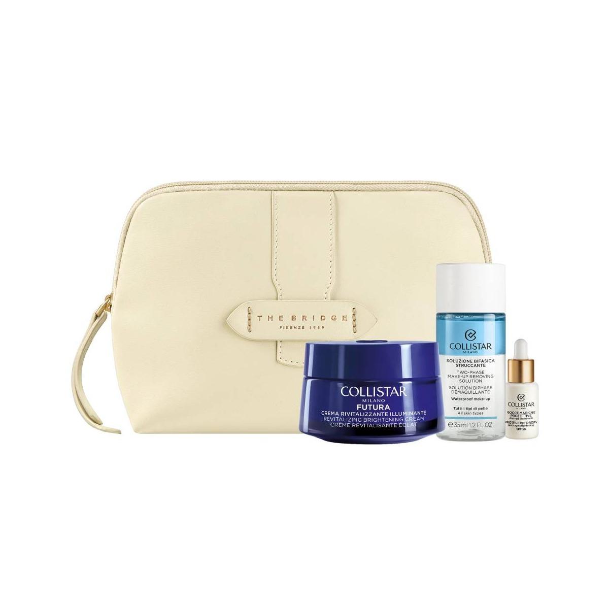 Cofanetto Collistar Futura: Crema Perfezione Viso, Gocce Magiche e Pochette The Bridge.
