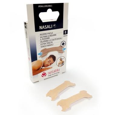 Setablu Cerotti Nasali 8 Pezzi Respiro Facile - Dilatatori Anatomici Antirussamento Extra Tenuta